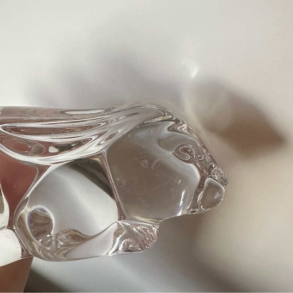 VTG Princess House Pets Bunny Rabbit Laying Down Lead Crystal Clear Glass Figure - Picture 4 of 9